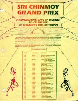 Sri Chinmoy Grand Prix poster